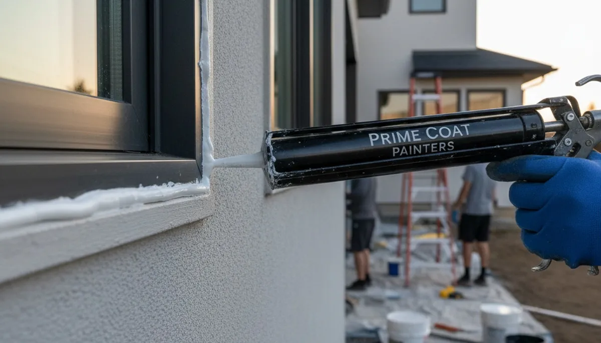 Professional caulking and sealing on Fort Lauderdale FL home exterior for weather protection