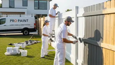 Professional fence painting in Fort Lauderdale FL with weather-resistant protective finishes