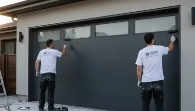 Professional garage door painting in Fort Lauderdale FL enhancing curb appeal and weather protection