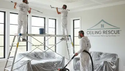 Popcorn ceiling removal by expert painters in Fort Lauderdale FL for smooth modern interior finish