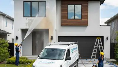 Professional pressure cleaning of home exterior surfaces in Fort Lauderdale FL by house painters