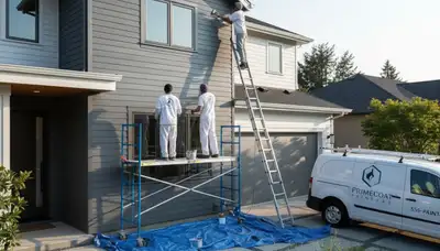 Professional siding painting on coastal home in Fort Lauderdale, FL for durable exterior protection