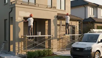 Professional stucco repair on Fort Lauderdale, FL home exterior by expert painting contractors