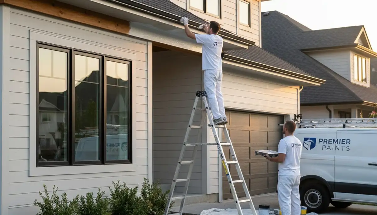 Professional trim and fascia painting on coastal home in Fort Lauderdale, FL by expert house painters