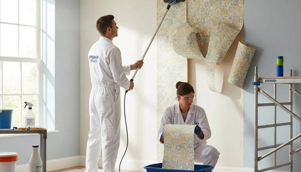 Professional wallpaper removal and wall prep by expert house painters in Fort Lauderdale, FL