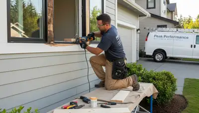 Wood rot repair by professional house painters in Fort Lauderdale FL restoring damaged exterior wood